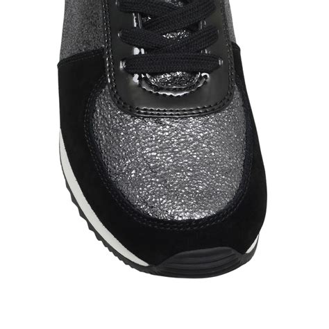 michael kors allie wrap black|michael michael kors allie wrap trainer black gunmetal.